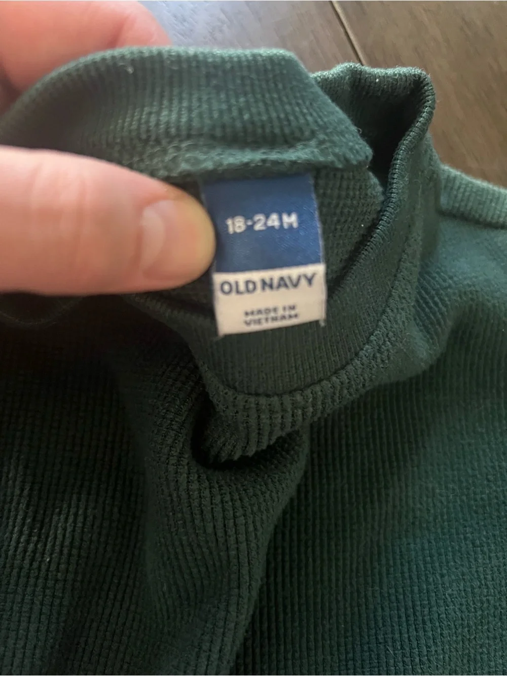 Old Navy Kids Ribbed Mock Neck Sweater and pants in Deep Green